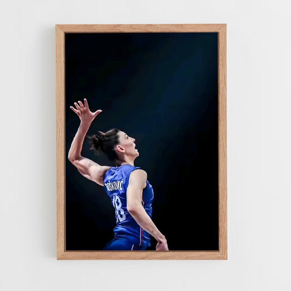 Poster Tijana boskovic concentrée – affiche Volleyball (vue 4)